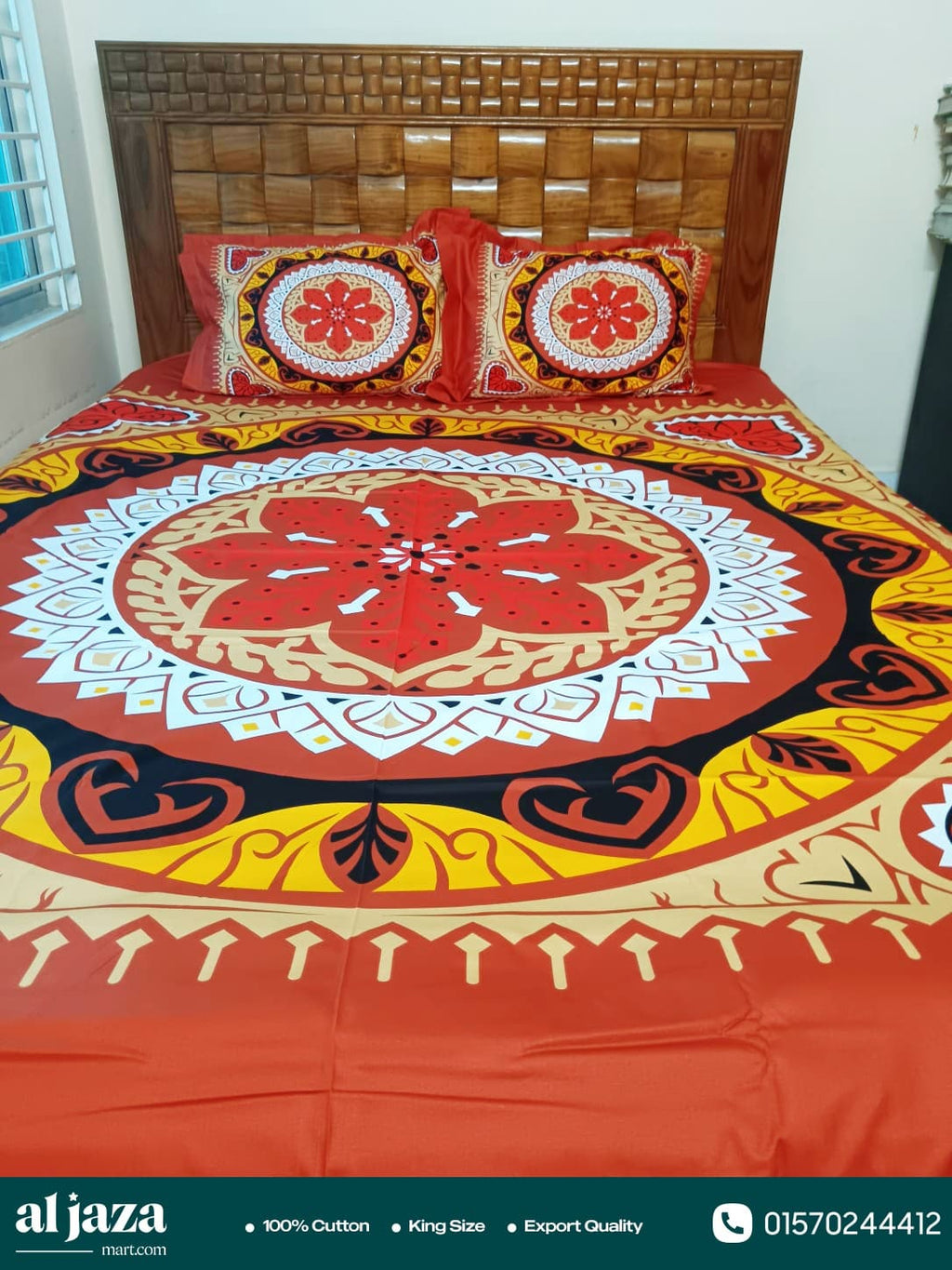 Premium Cotton Bedsheet with Two Pillow Covers