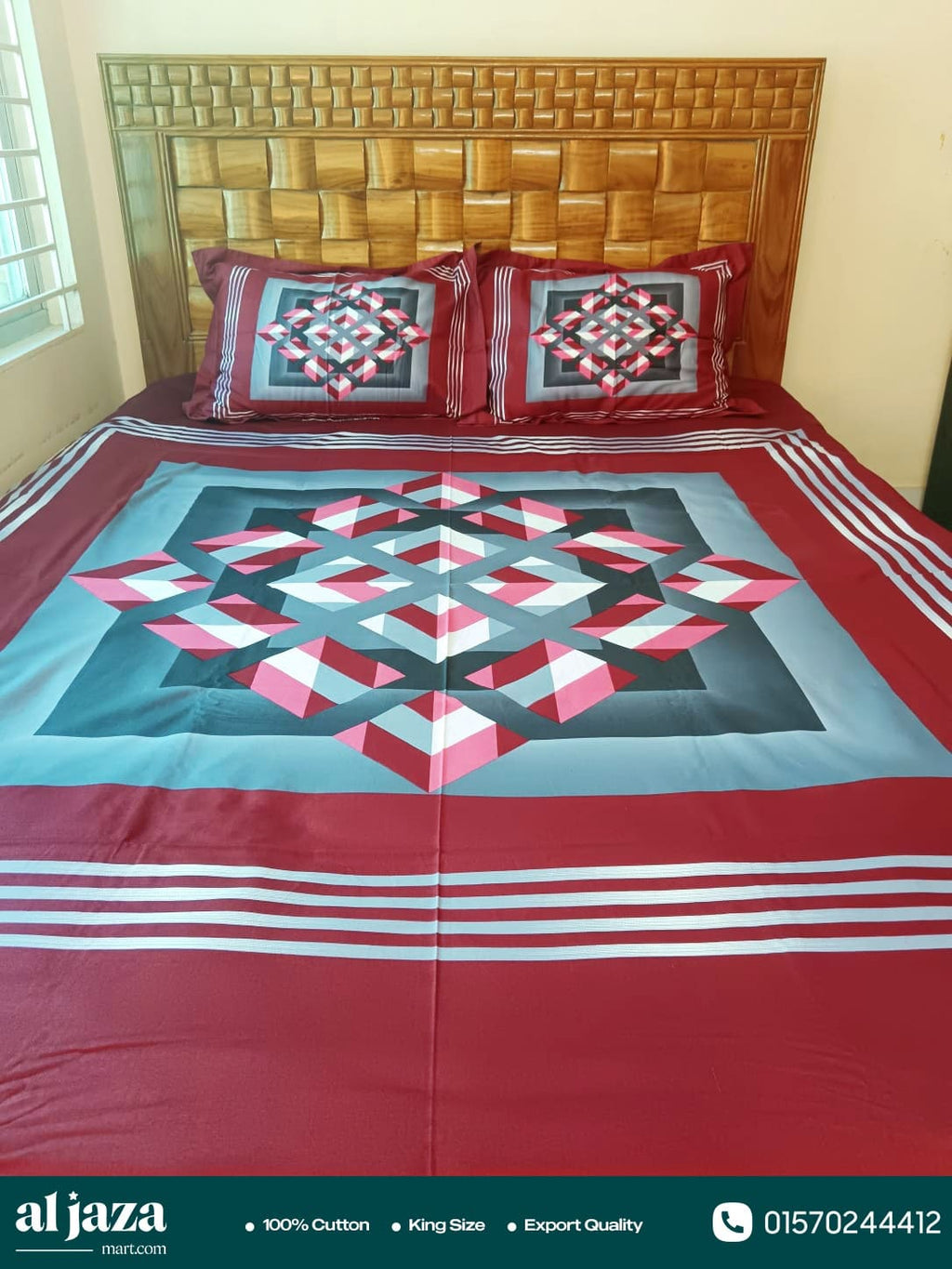 Premium Cotton Bedsheet with Two Pillow Covers