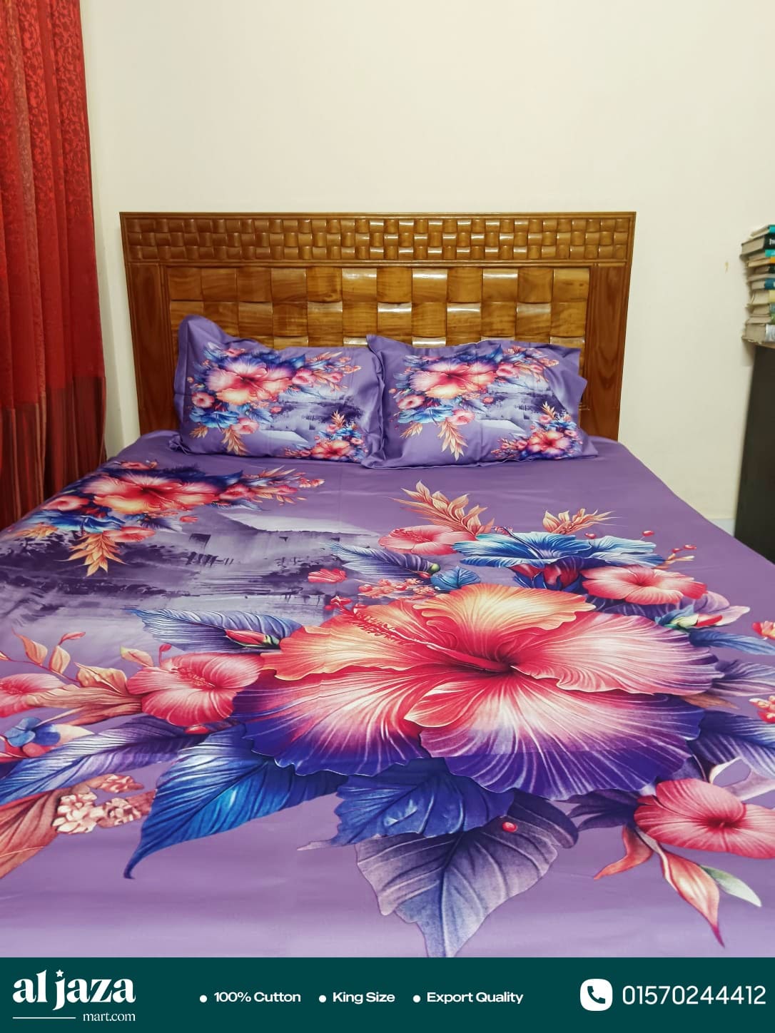Premium Cotton Bedsheet with Two Pillow Covers