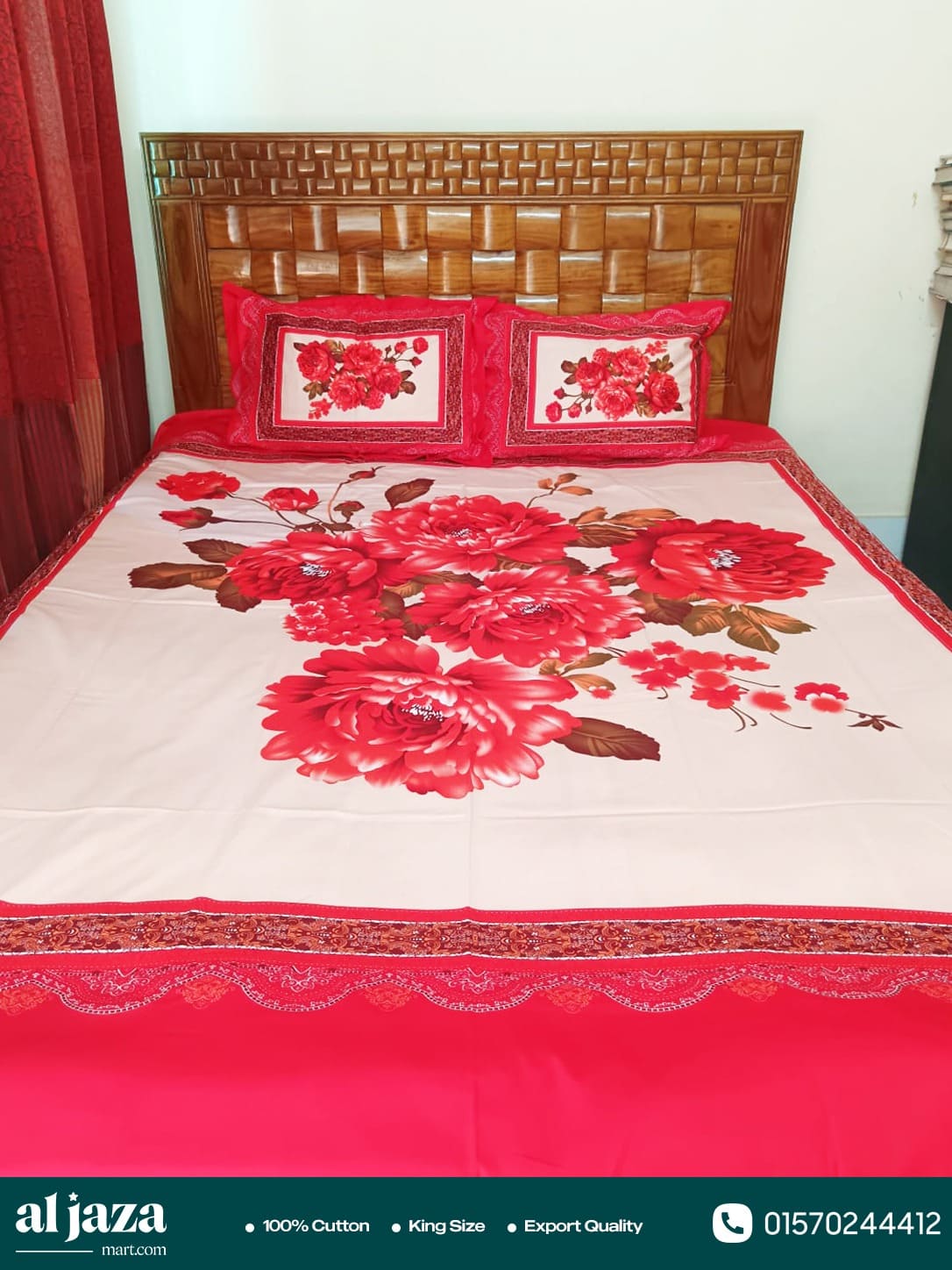 Premium Cotton Bedsheet with Two Pillow Covers