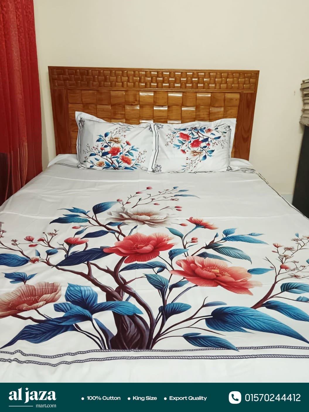 Premium Cotton Bedsheet with Two Pillow Covers