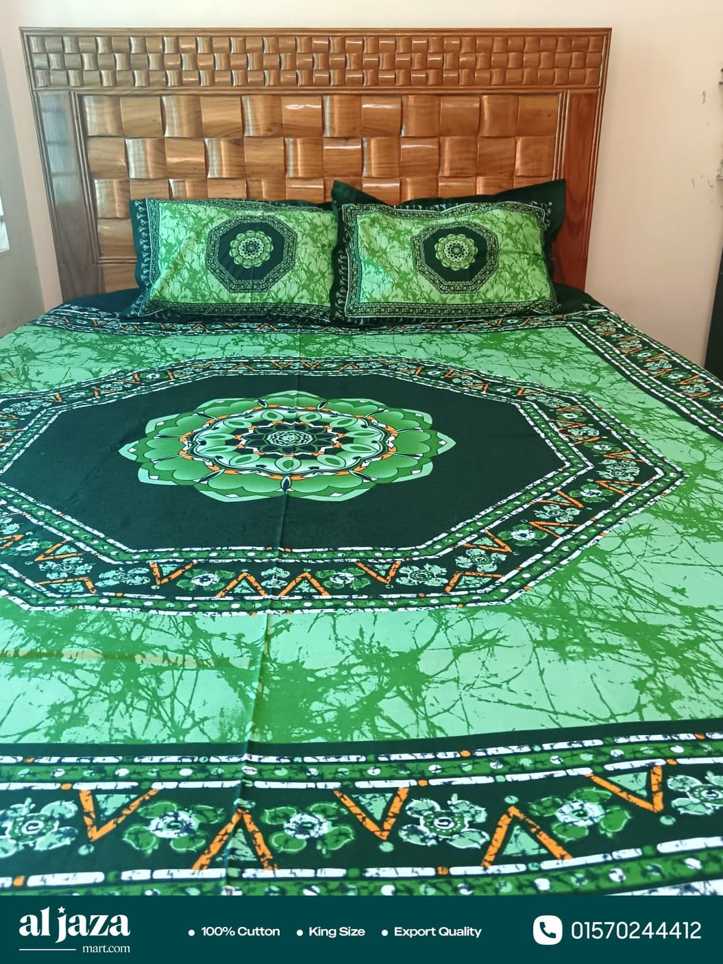 Premium Cotton Bedsheet with Two Pillow Covers