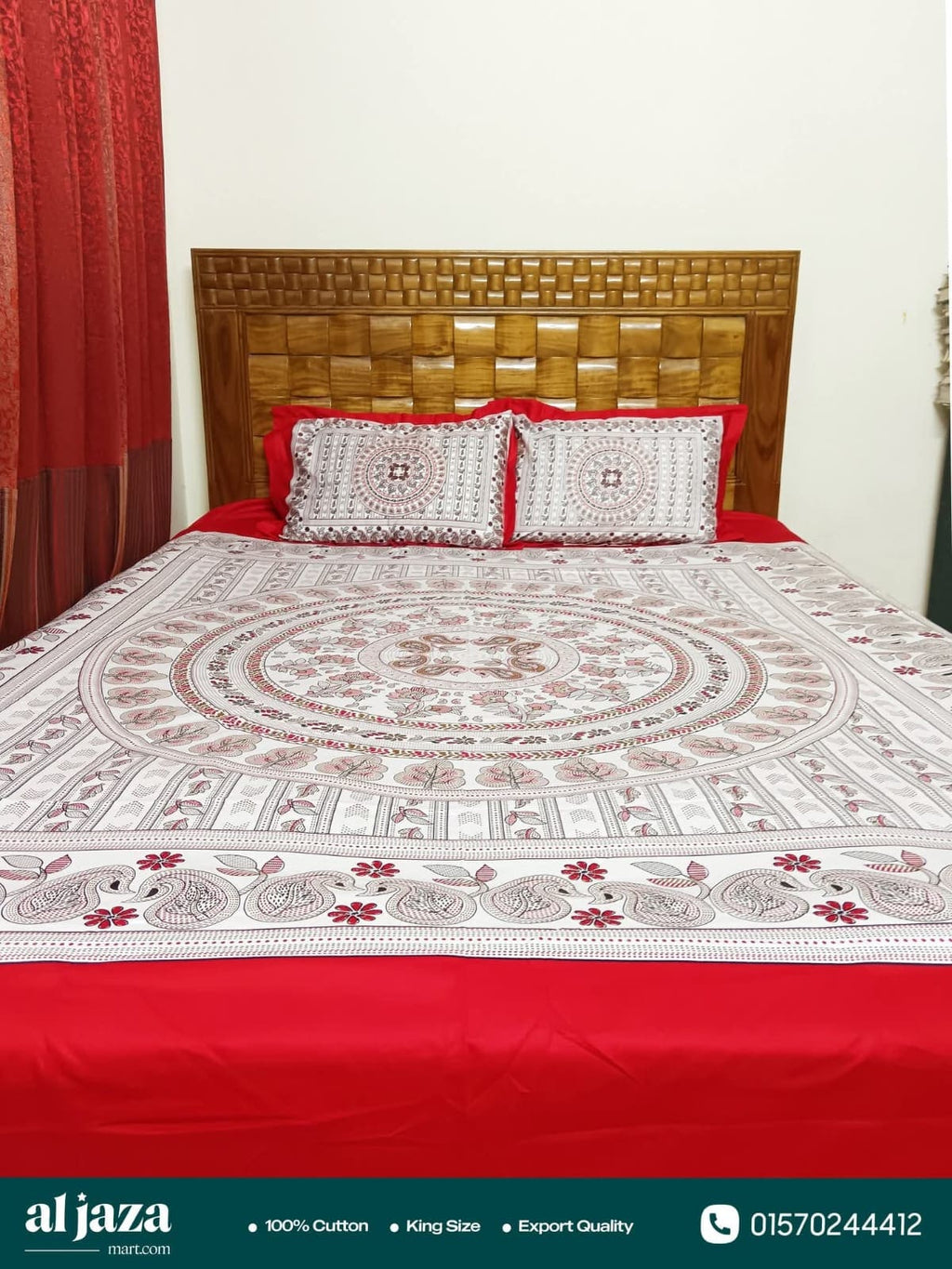 Premium Cotton Bedsheet with Two Pillow Covers