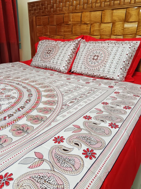 Premium Cotton Bedsheet with Two Pillow Covers