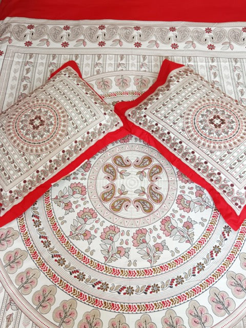 Premium Cotton Bedsheet with Two Pillow Covers
