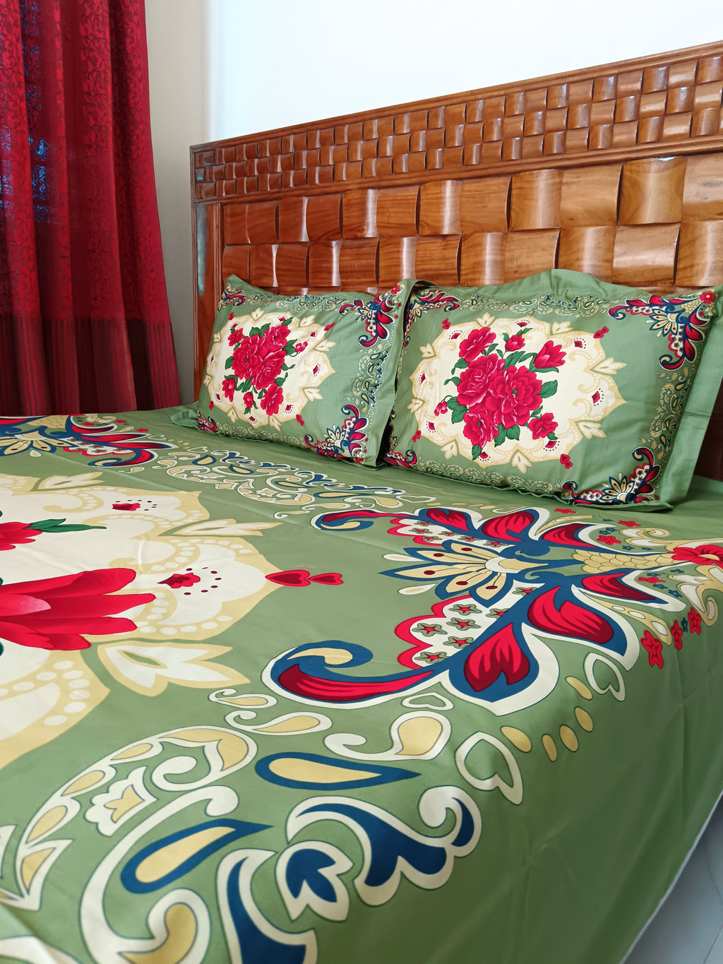Premium Cotton Bedsheet with Two Pillow Covers