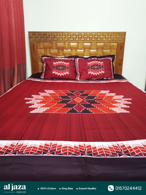 Premium Cotton Bedsheet with Two Pillow Covers