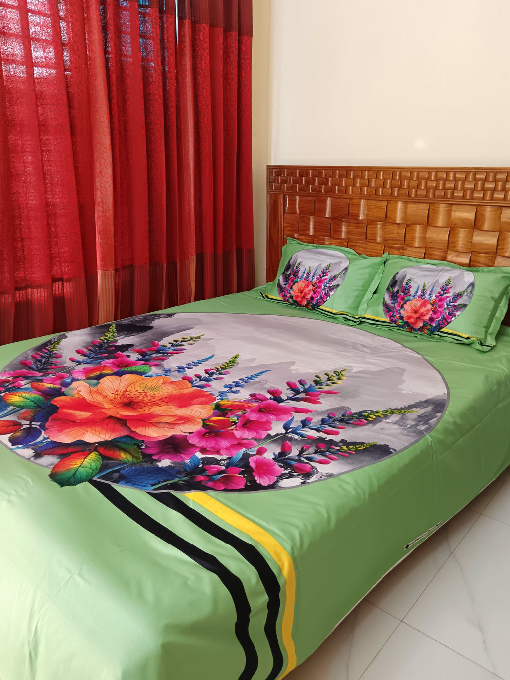 Premium Cotton Bedsheet with Two Pillow Covers