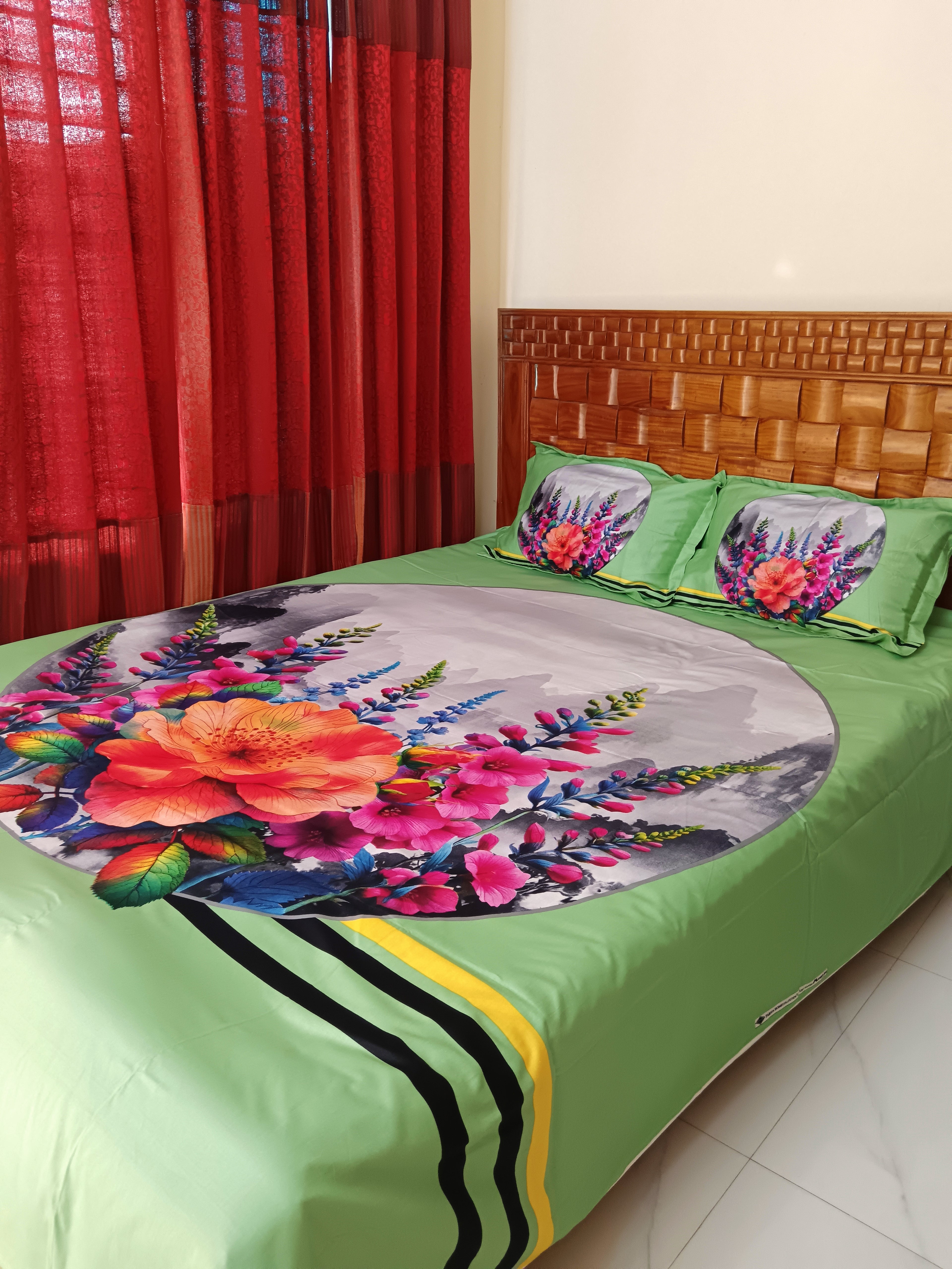 Premium Cotton Bedsheet with Two Pillow Covers