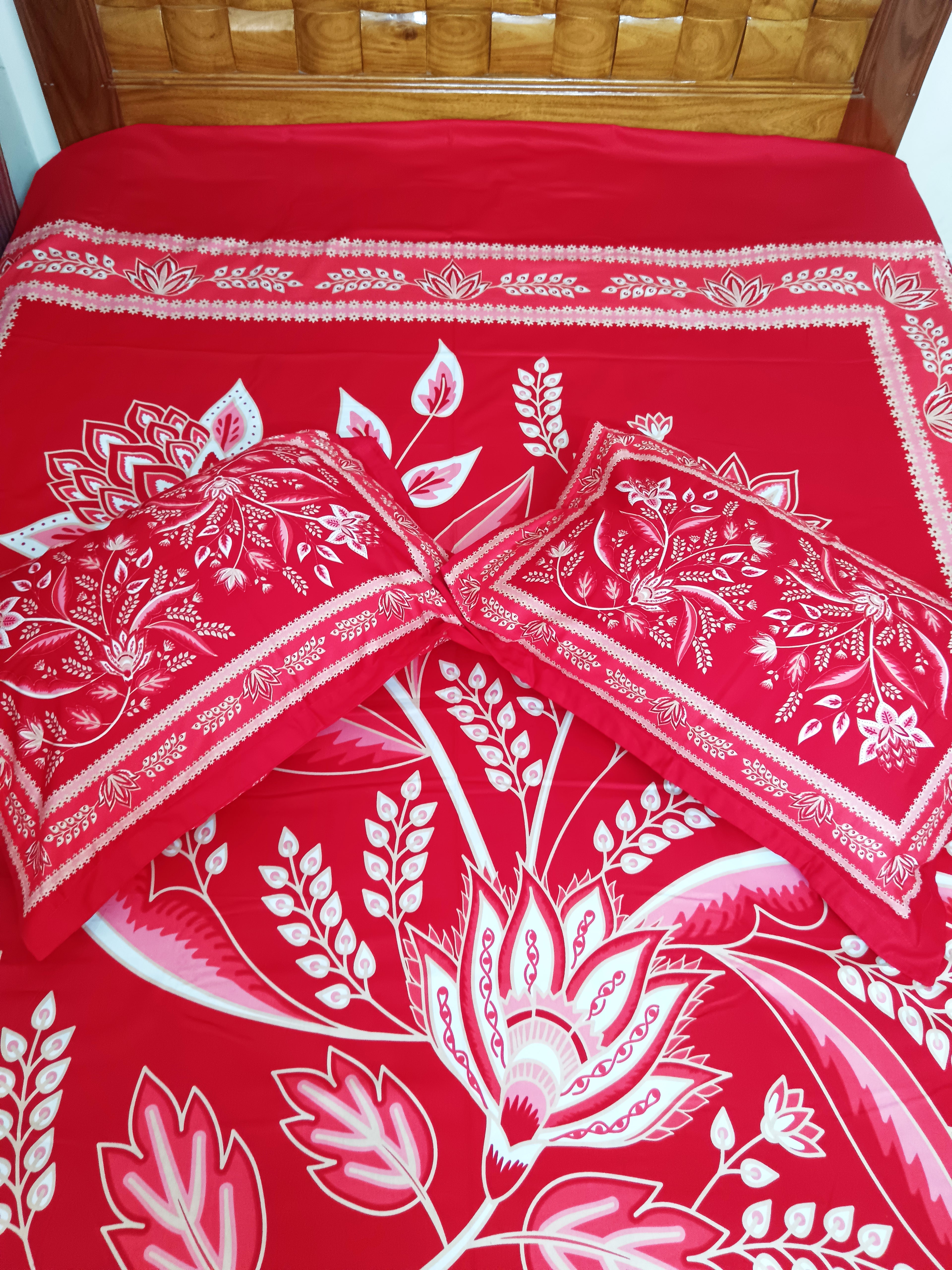 Premium Cotton Bedsheet with Two Pillow Covers