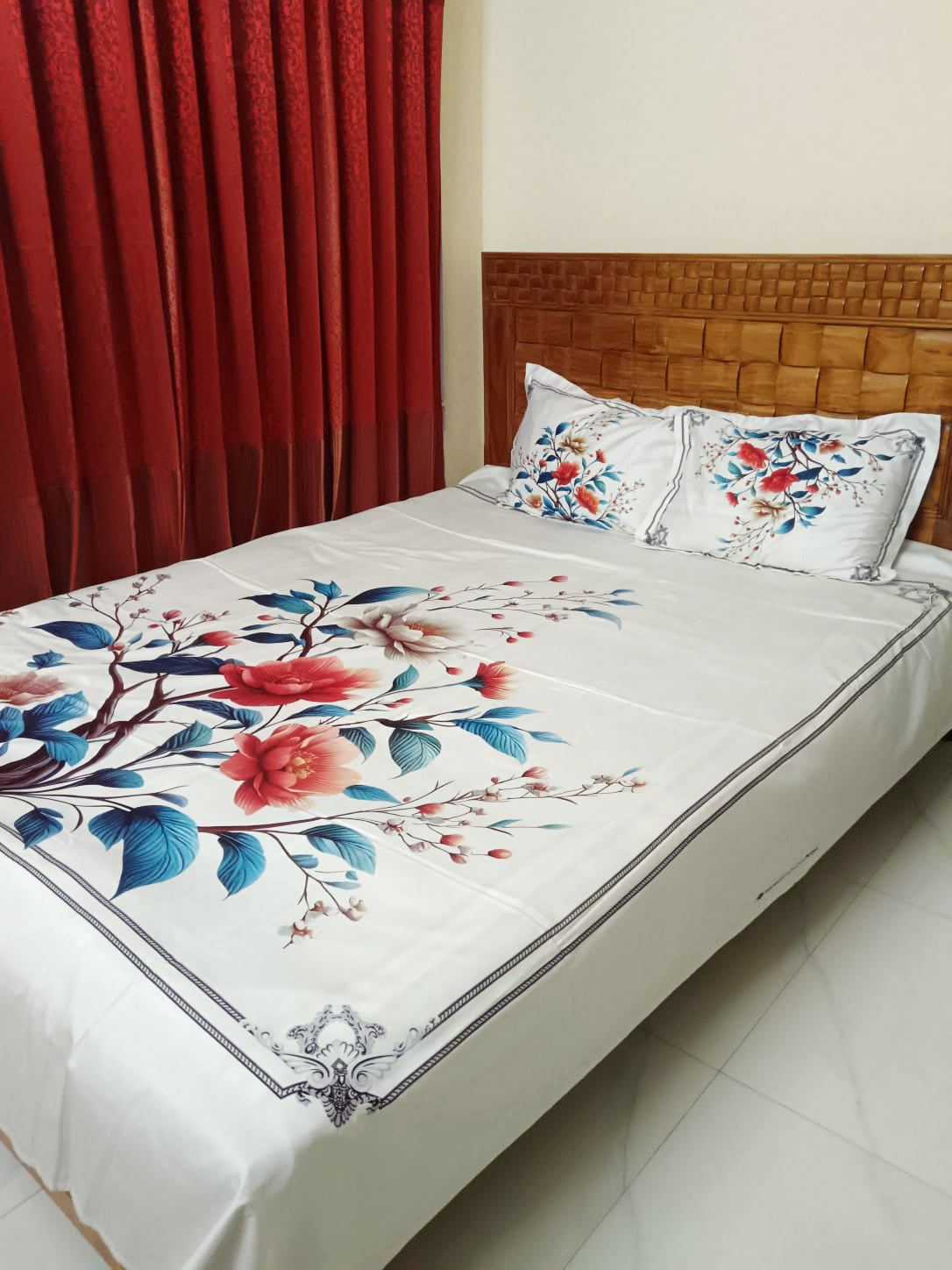 Premium Cotton Bedsheet with Two Pillow Covers