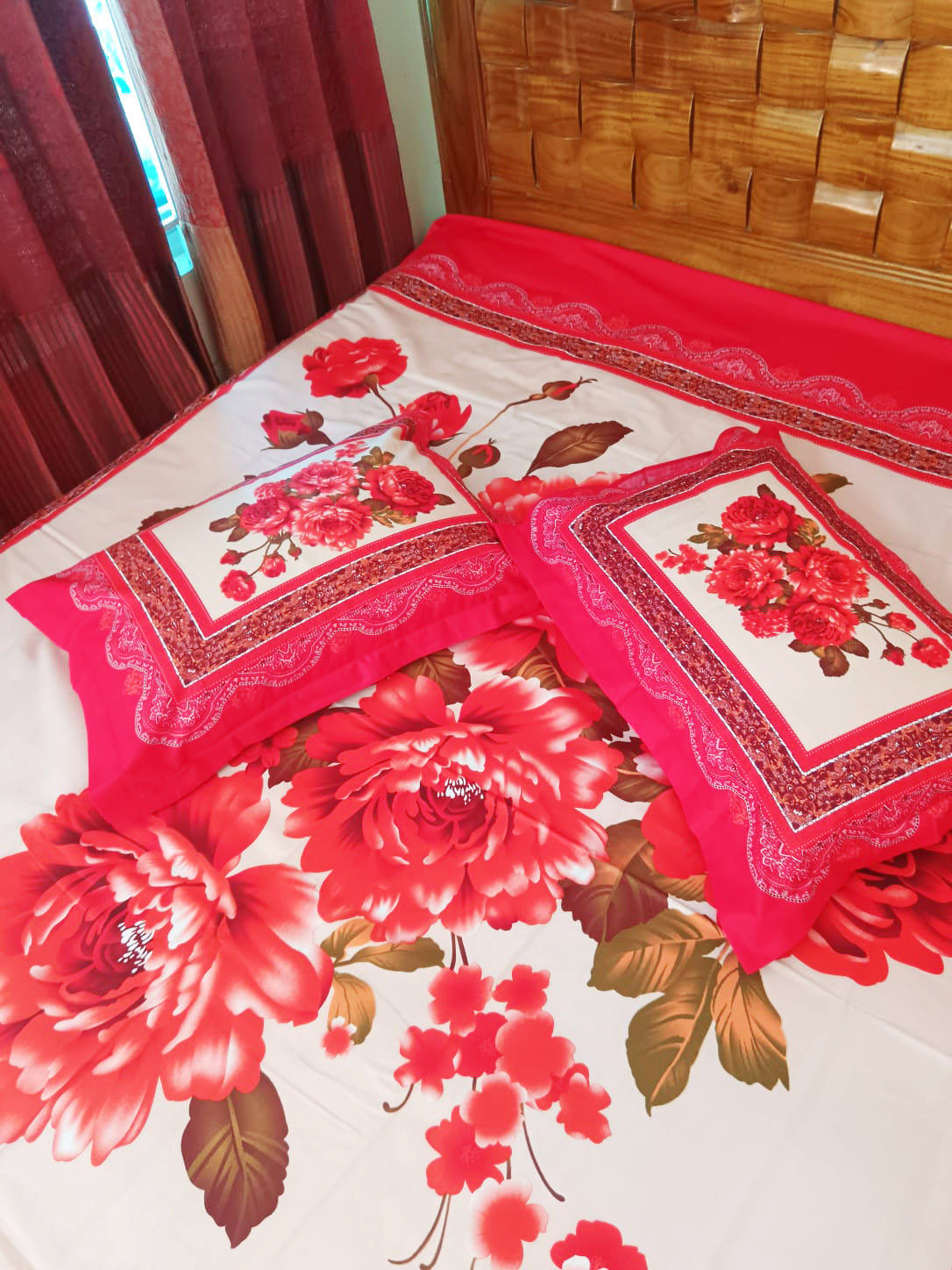 Premium Cotton Bedsheet with Two Pillow Covers