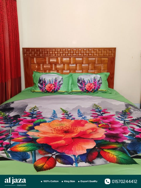 Premium Cotton Bedsheet with Two Pillow Covers