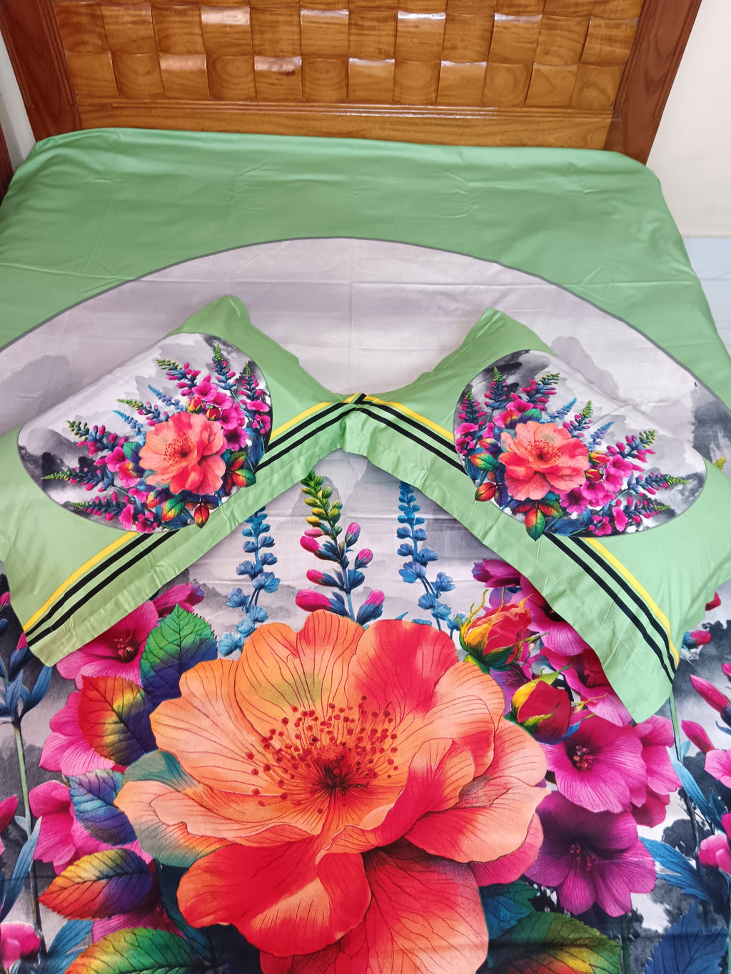 Premium Cotton Bedsheet with Two Pillow Covers