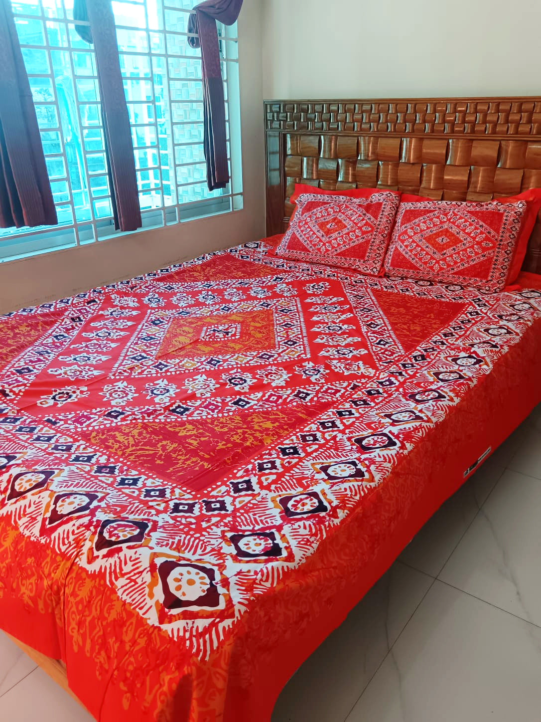 Premium Cotton Bedsheet with Two Pillow Covers