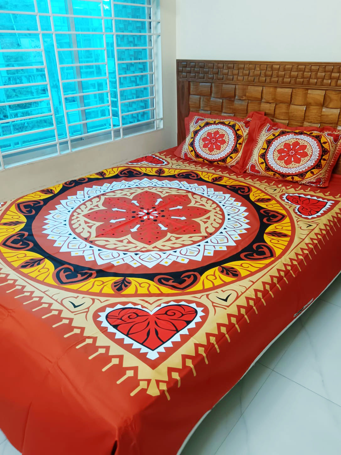 Premium Cotton Bedsheet with Two Pillow Covers